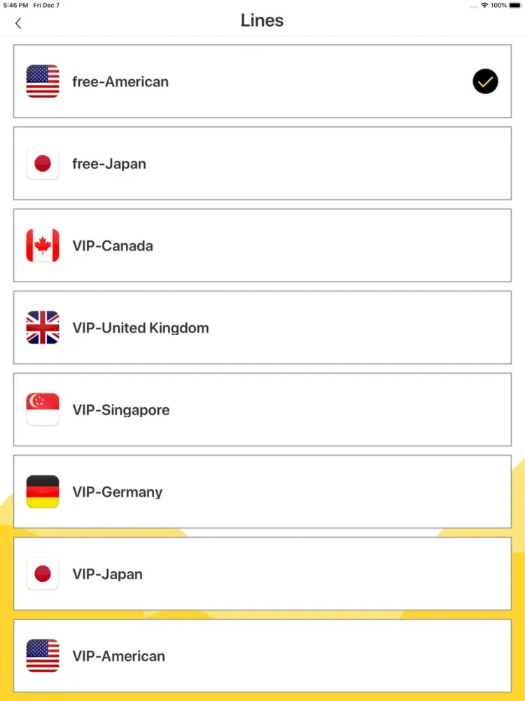 Tangkapan layar VPN-Light VPN proxy master iPad 