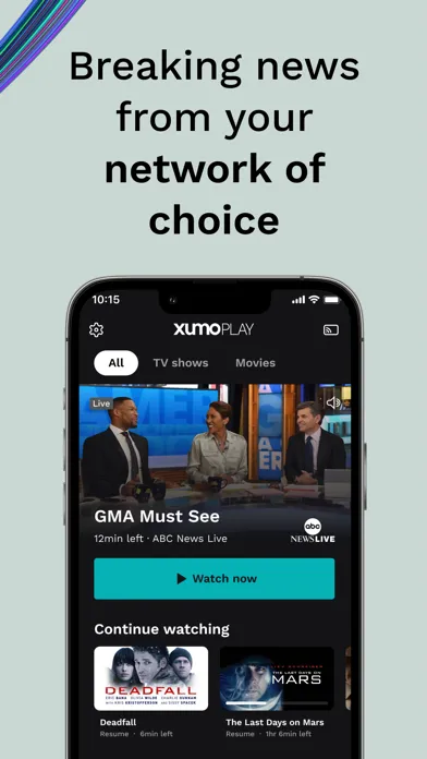 Xumo Play: Stream TV & Movies سکرین شاٹس