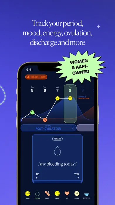 Capturas de tela do Aavia: Cycle Tracker & Planner