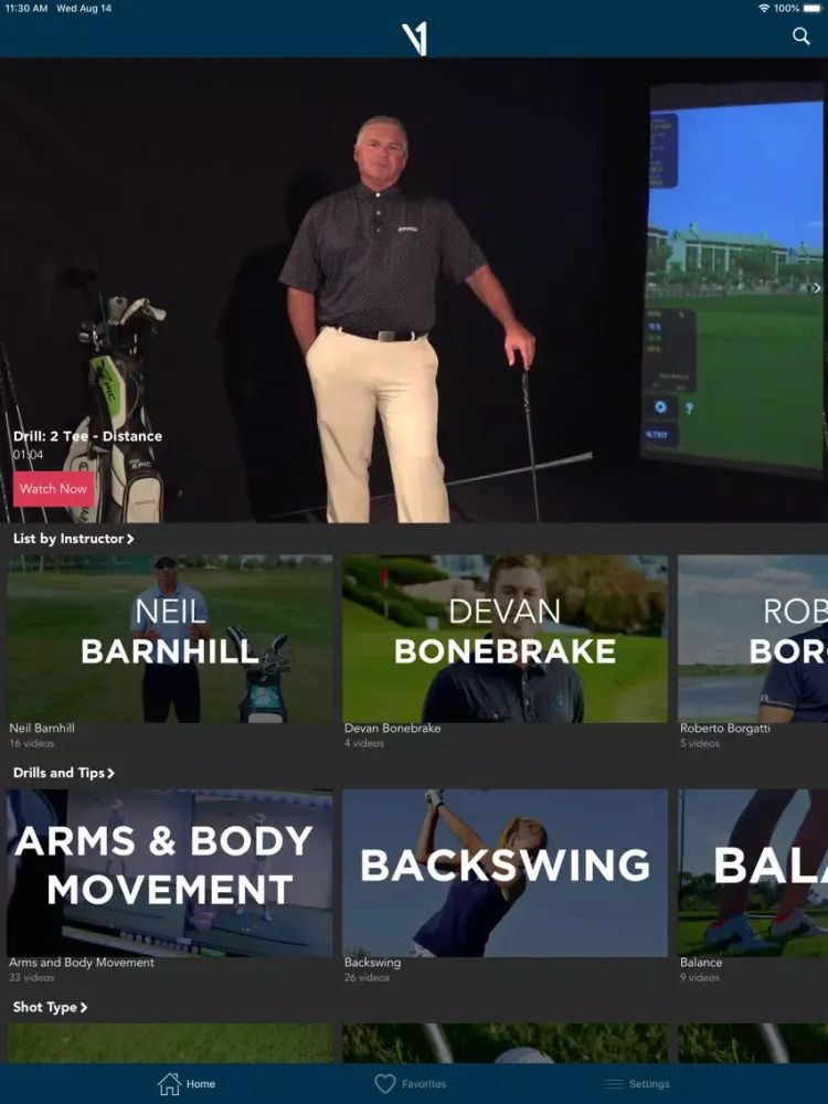 V1 TV: Golf Instruction Videos iPad  স্ক্রিনশট