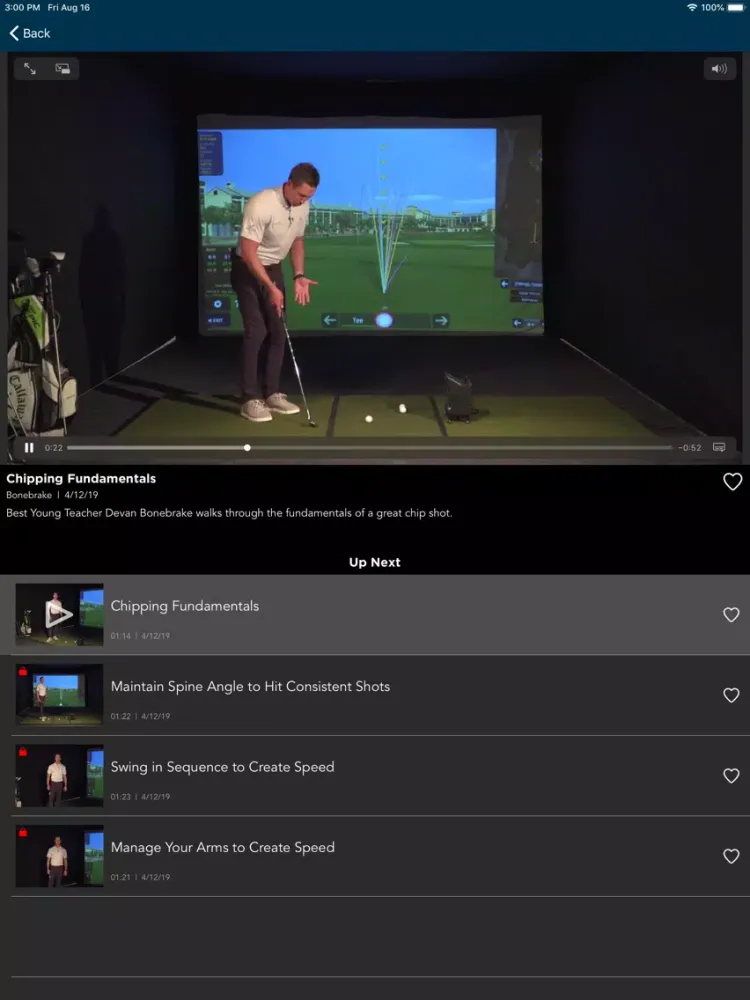 V1 TV: Golf Instruction Videos iPad  স্ক্রিনশট