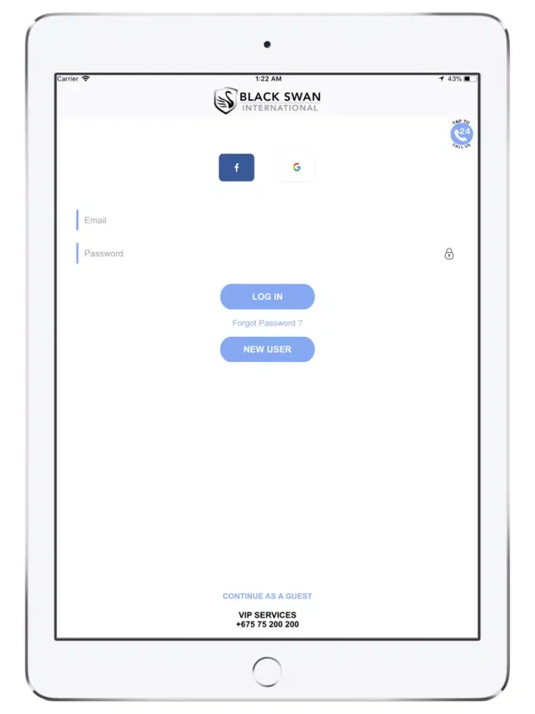 Black Swan Secure Transport iPad 应用截图