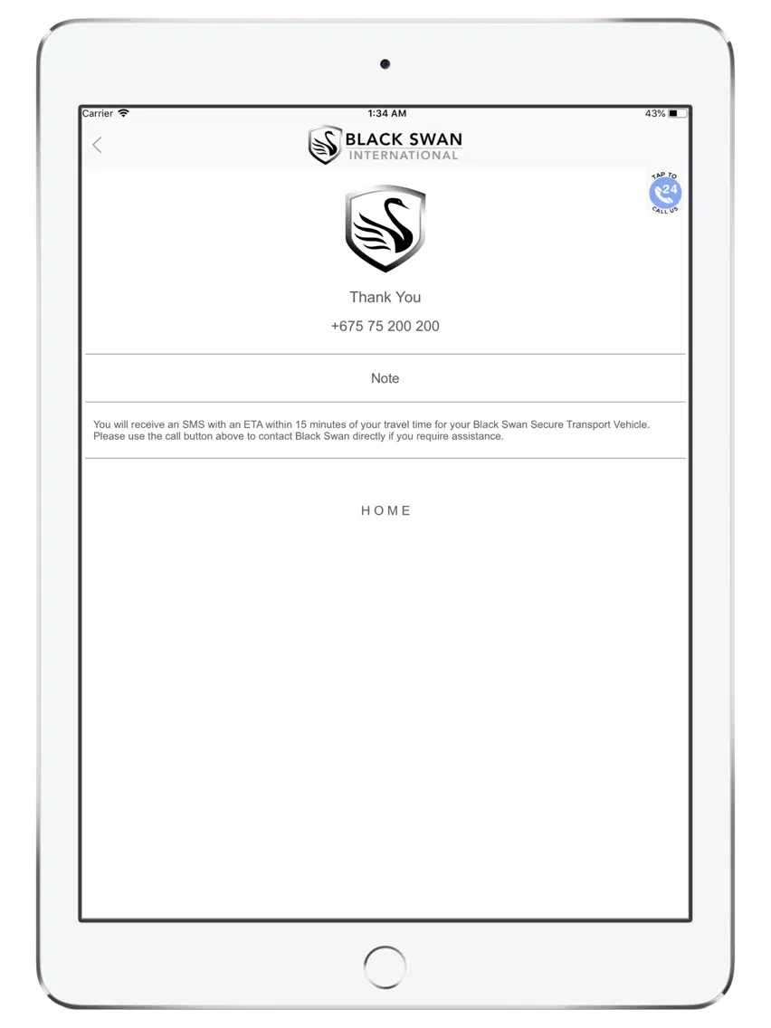 Black Swan Secure Transport iPad 應用截圖