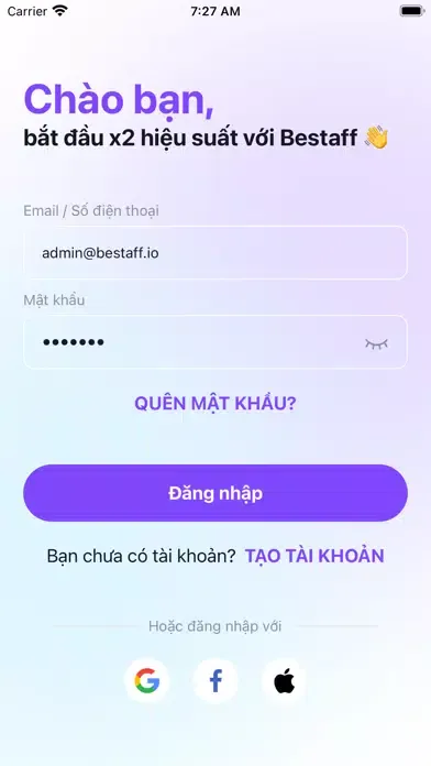 Tangkapan layar Bestaff - Chấm công xếp lịch