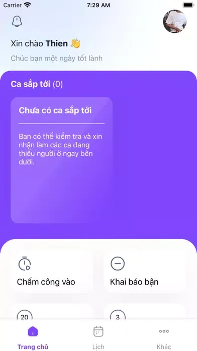 Tangkapan layar Bestaff - Chấm công xếp lịch