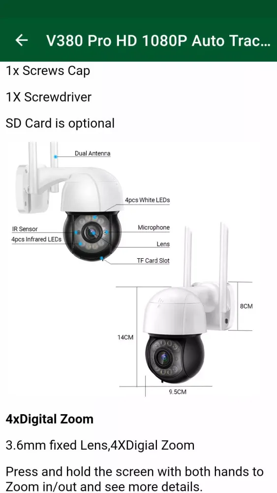 V380 Pro Smart Camera Guide Screenshots