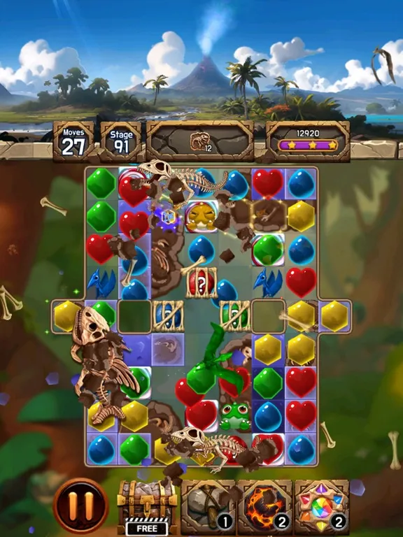 Tangkapan skrin Jewel Dino World iPad 