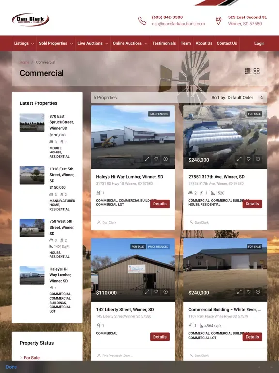 Dan Clark Auction & Realty LLC iPad  स्क्रीनशॉट