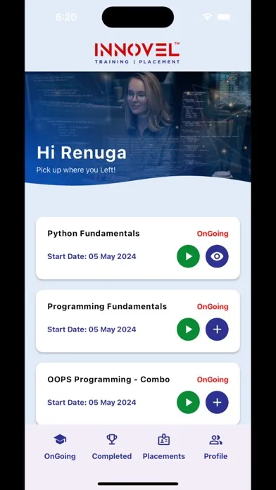 Captures d'écran de INNOVEL-Student App