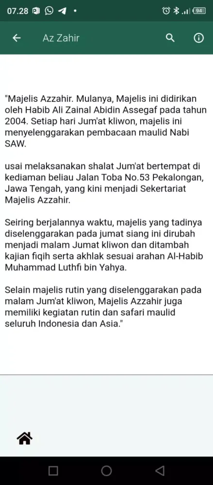 Tangkapan layar Az Zahir : Habib Biddin