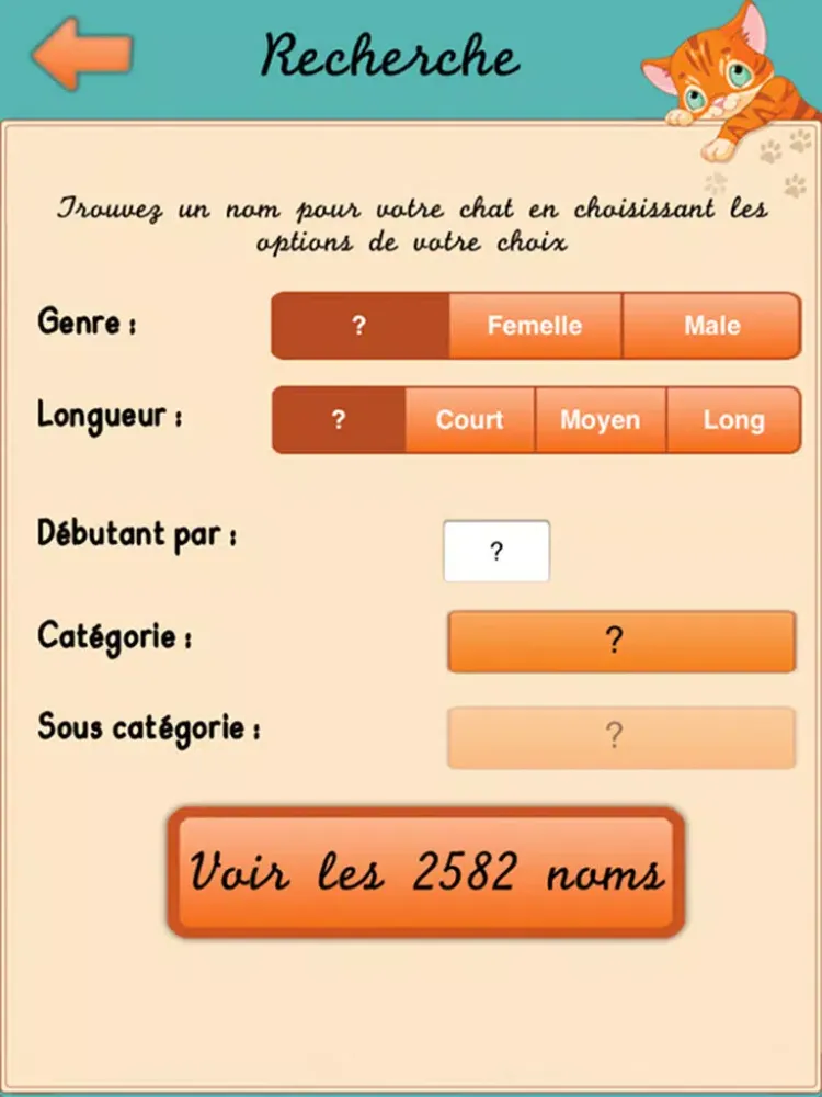 Noms de Chats iPad  স্ক্রিনশট