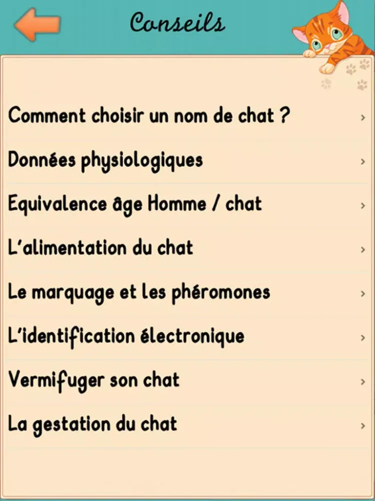 Noms de Chats iPad  স্ক্রিনশট