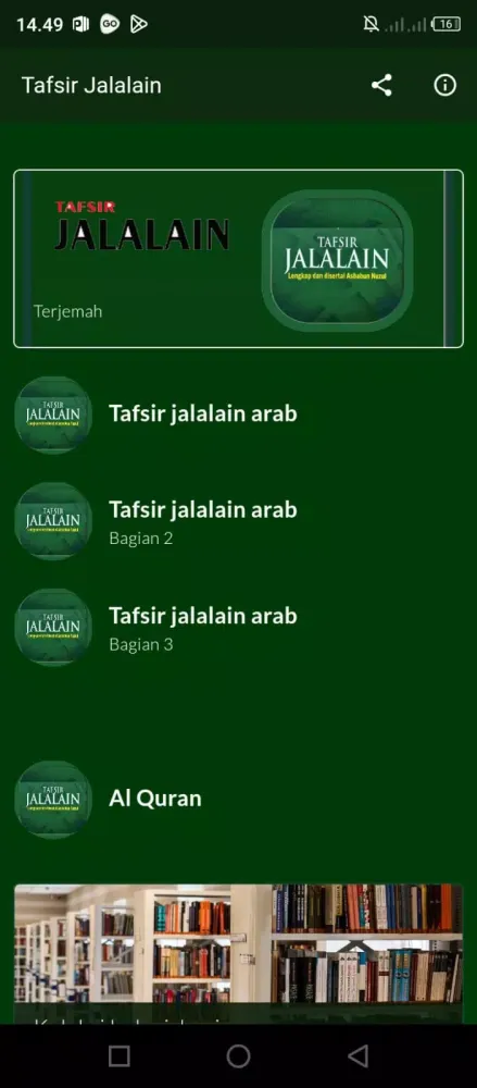 Screenshot di Tafsir jalalain & Terjemah