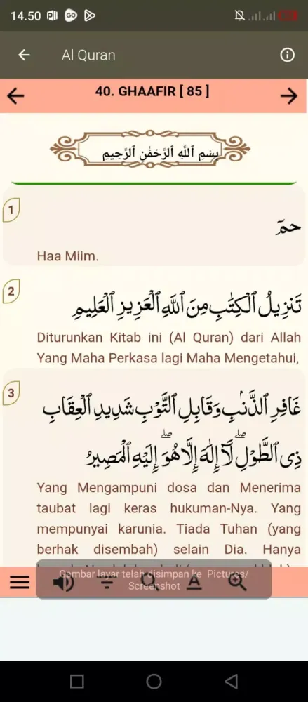 Screenshot di Tafsir jalalain & Terjemah