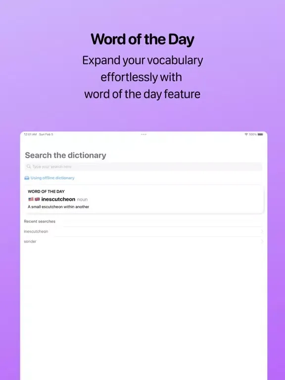 تصاویر Wordpedia Dictionary: Words + iPad 