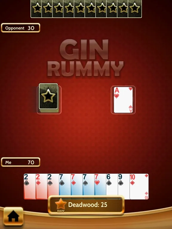 Gin Rummy Classic card offline iPad 应用截图