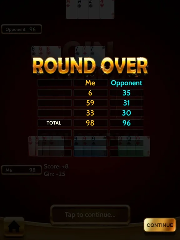 Gin Rummy Classic card offline iPad 应用截图