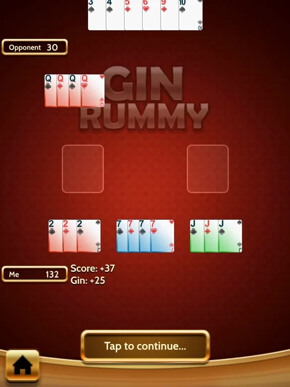Gin Rummy Classic card offline iPad 应用截图
