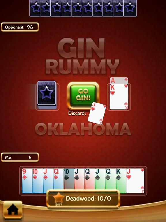 Gin Rummy Classic card offline iPad 应用截图