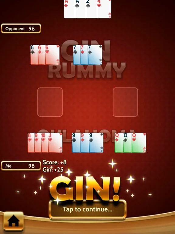 Gin Rummy Classic card offline iPad 应用截图