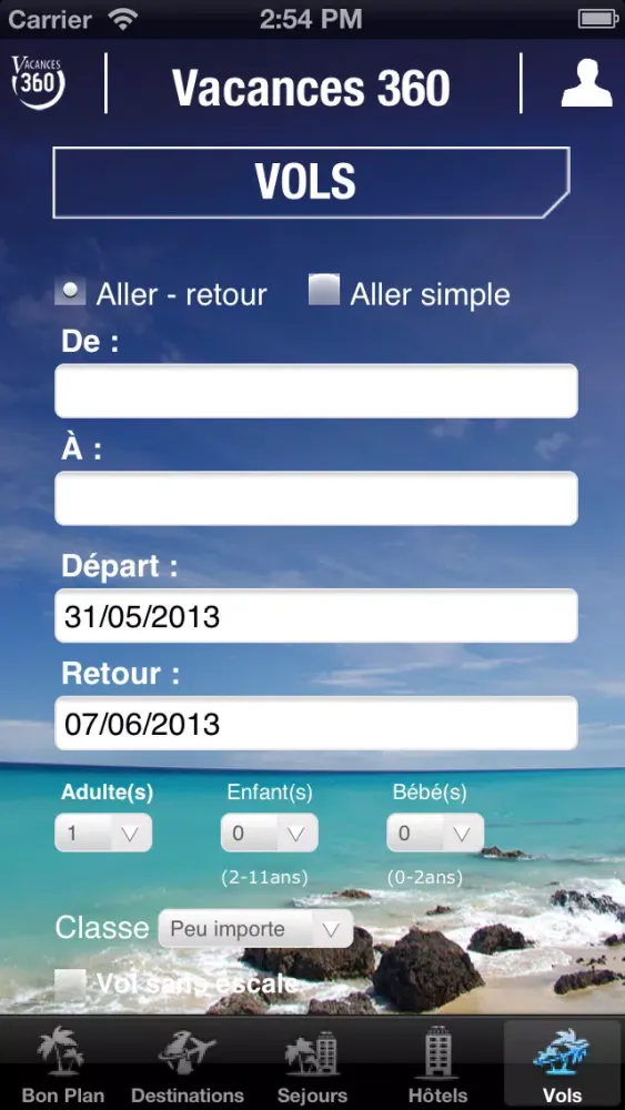 Скриншоты Vacances 360 - Bons plans voyages, séjours, hôtels et vols (promos, ventes flash, dernières minutes,...)