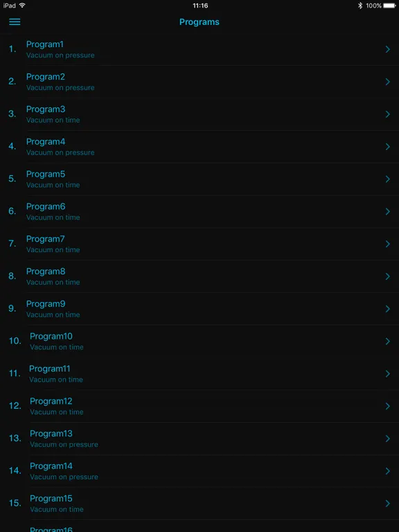 Zrzuty ekranu VacAssist iPad 