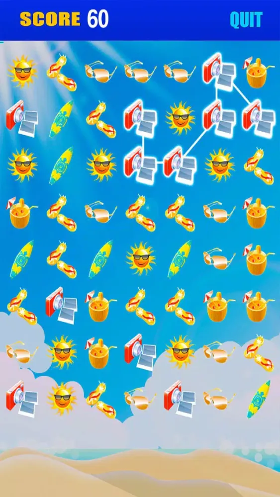 Beach Vacation Tropical Food Blitz Connect Dots Free - Volley Fashion Matching Games Boss Edition Screenshots