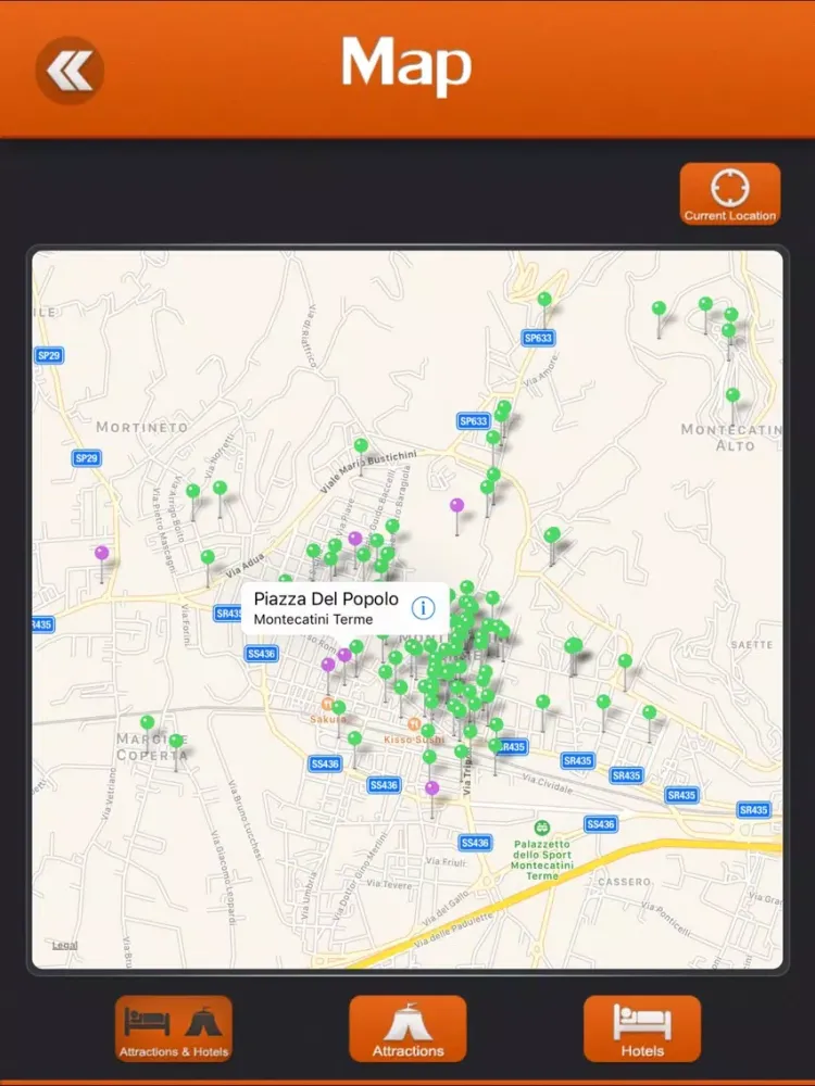 Zrzuty ekranu Montecatini Terme Travel Guide iPad 
