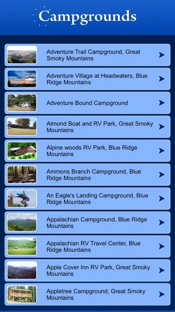 North Carolina Campgrounds and RV Parks स्क्रीनशॉट