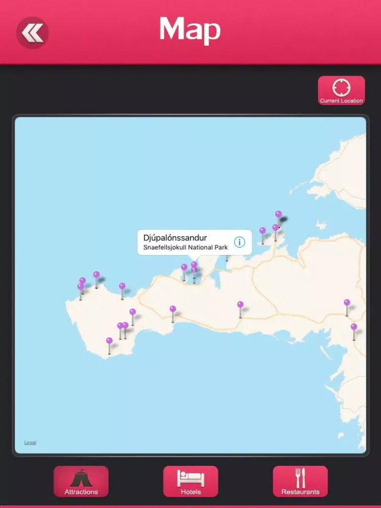Capturas de tela do Snaefellsjokull National Park Travel Guide iPad 