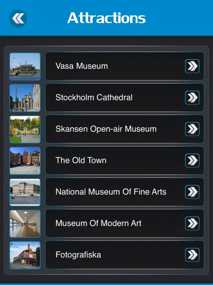 Zrzuty ekranu Stockholm City Guide iPad 