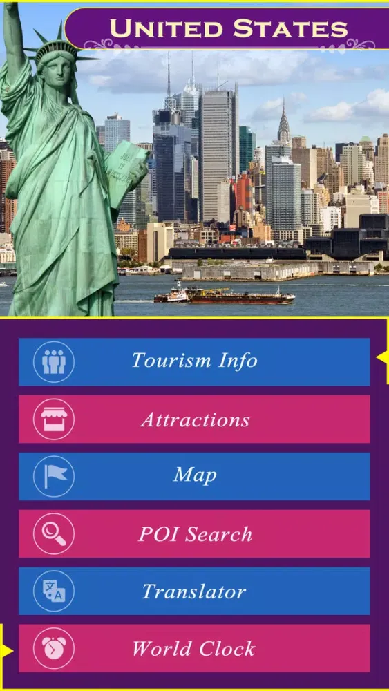 Captures d'écran de United States Tourist Guide