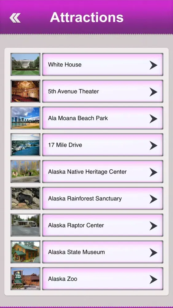Captures d'écran de United States Tourist Guide