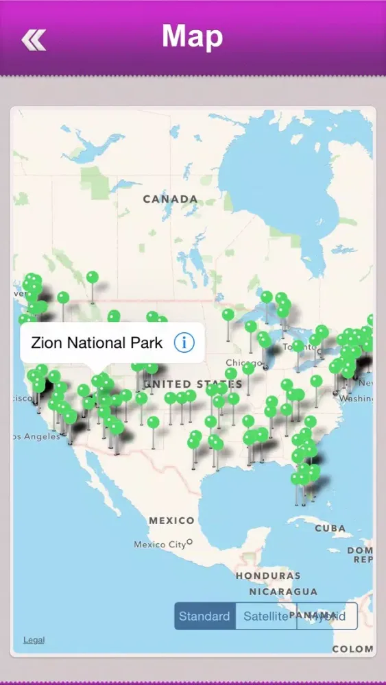 Captures d'écran de United States Tourist Guide