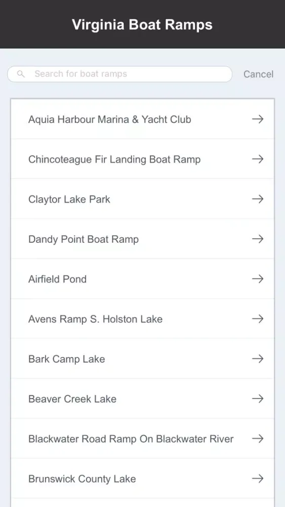 Virginia Boat Ramps & Fishing Ramps Screenshots