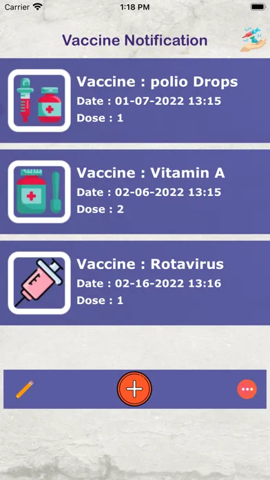 Captures d'écran de Vaccine Notification Reminders
