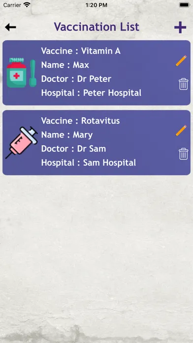 Captures d'écran de Vaccine Notification Reminders