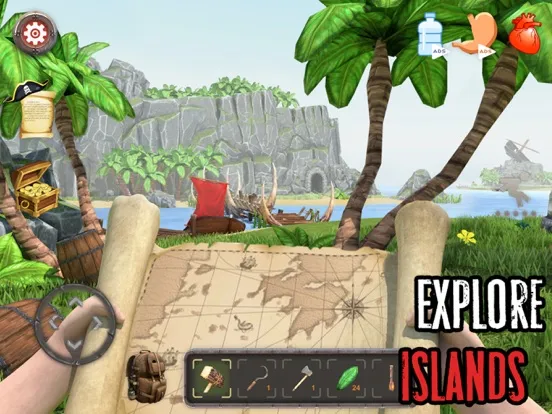 Tangkapan skrin Shark Land: Desert Island iPad 