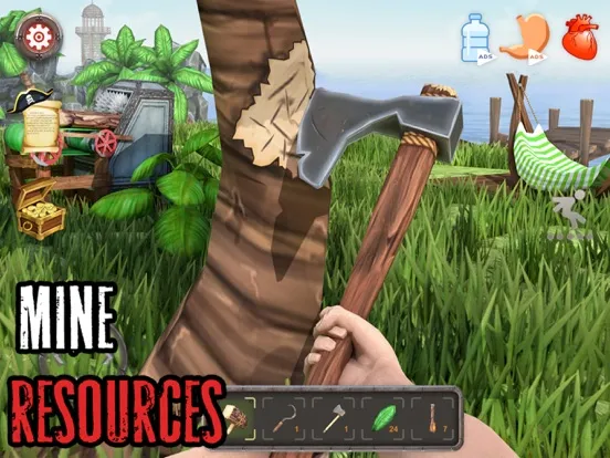 Tangkapan skrin Shark Land: Desert Island iPad 
