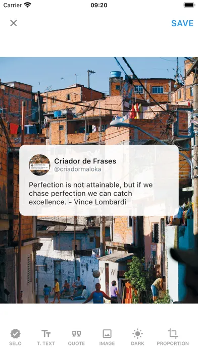 Tangkapan layar Quotes Creator with Images