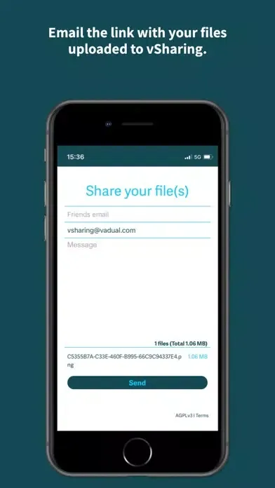 Tangkapan layar vSharing Files Sharing