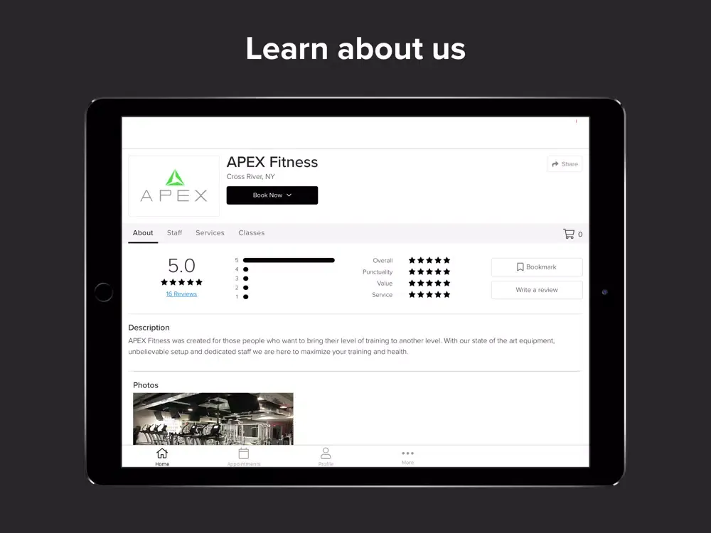 Captures d'écran de APEX FITNESS CLUB iPad 
