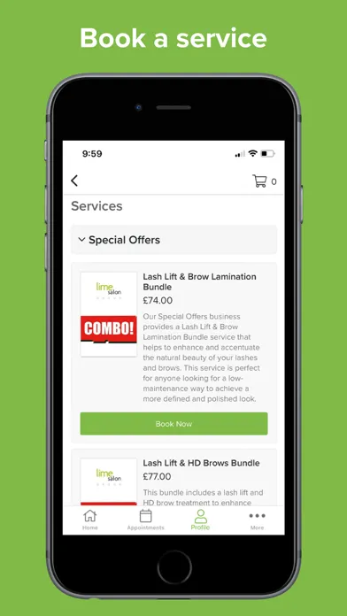 Screenshot di Lime Salon Group