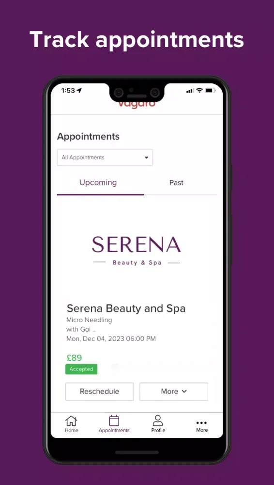 Ảnh chụp màn hình của Serena Beauty & Spa