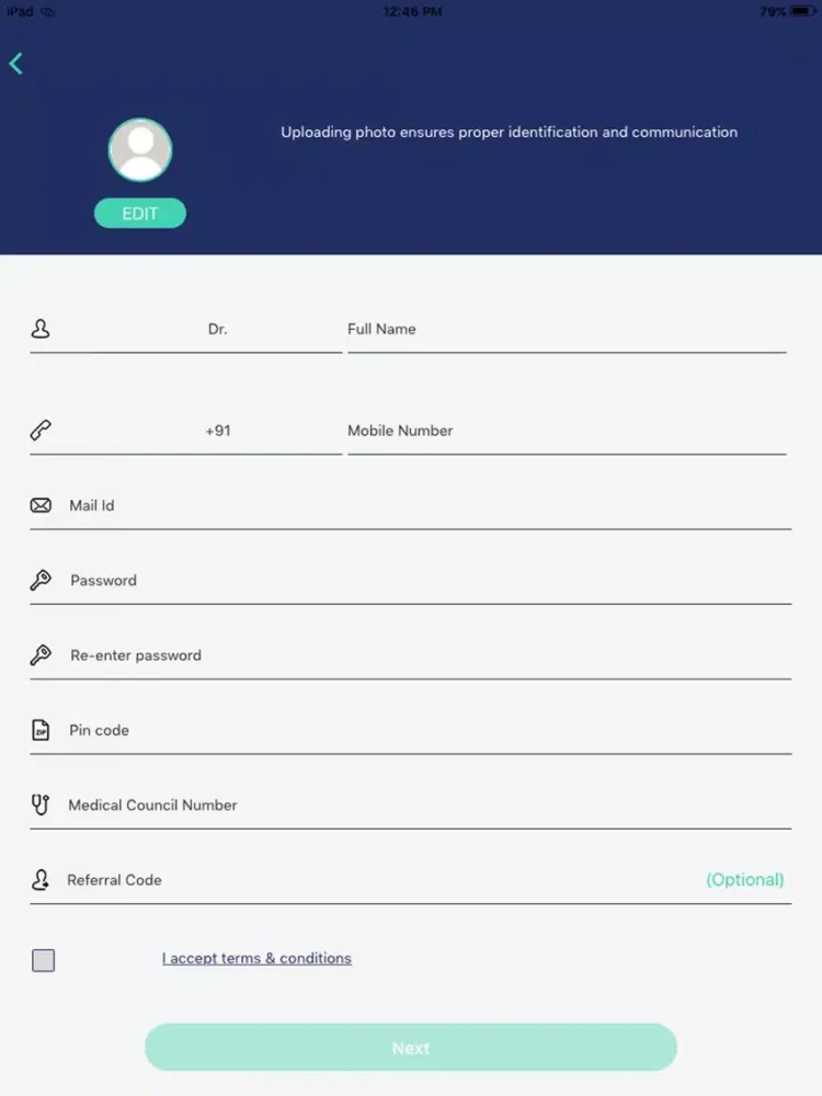 Screenshot di Vaidya iPad 
