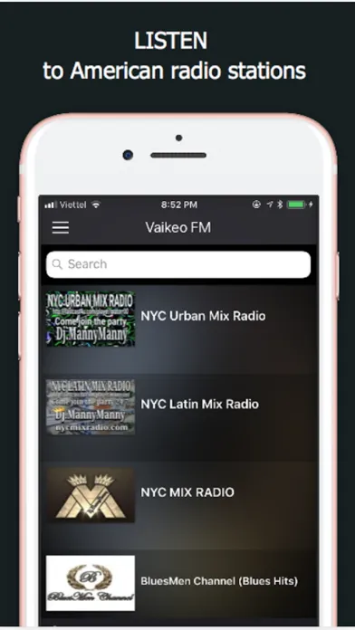 Zrzuty ekranu Vaikeo FM: USA & World Radios