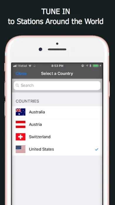 Zrzuty ekranu Vaikeo FM: USA & World Radios