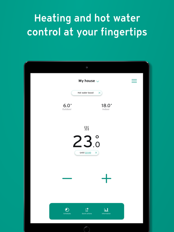 Vaillant vSMART Control iPad 应用截图
