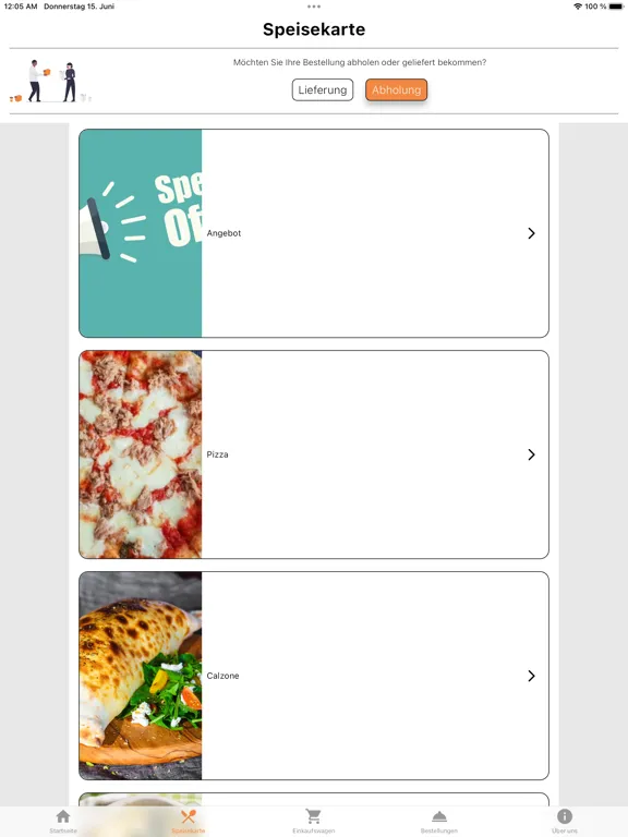 Tangkapan layar Müritz Pizza Rechlin iPad 