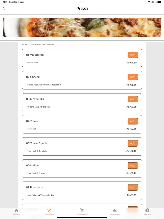 Pizza Alina iPad 应用截图